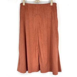 Zara Terracotta Suede Like Skirt